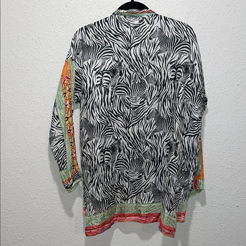 Johnny Was Zebra Pattern Shirt - Picture 7 of 8